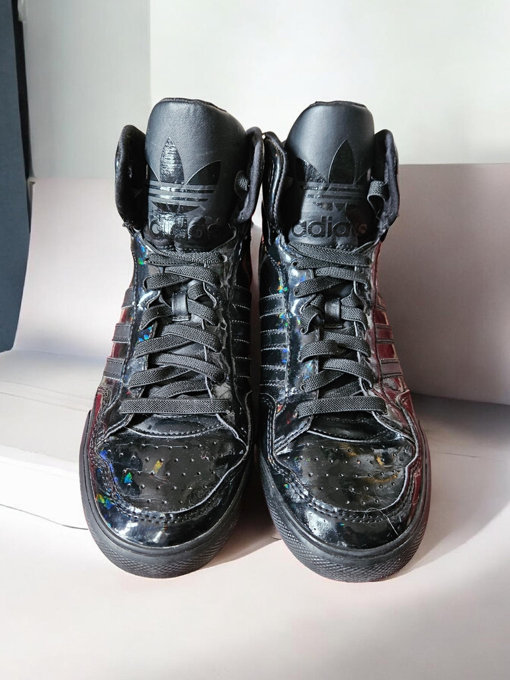 adidas Black High-Top Sneakers